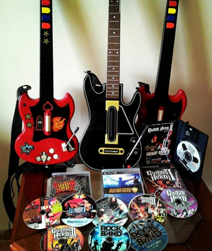 Minha coleção de Guitar Hero