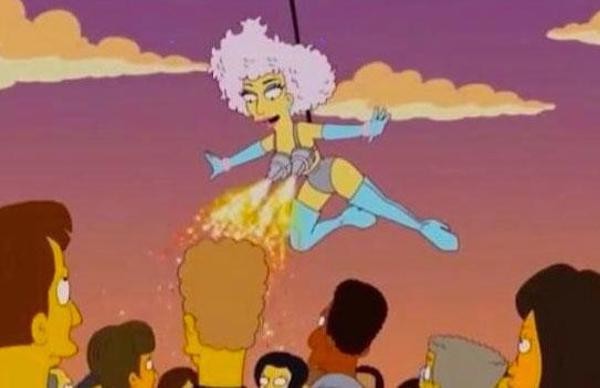 previsões os simpsons - lady gaga no super bow